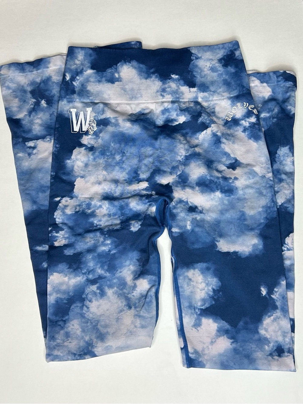 Darc Sport “Everson Seamless” Gracie Flare Scrunch Leggings — Blue Sky M